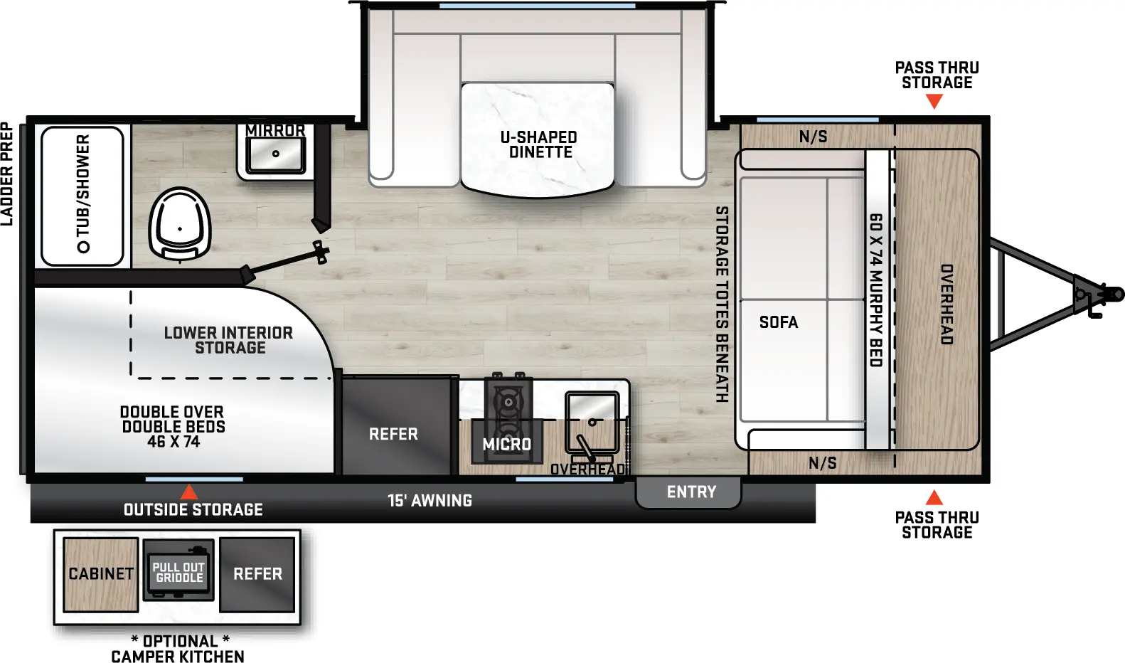 Catalina Summit Series 7 184BHS - DSO Floorplan